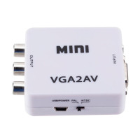 Переходник VGA в RCA, конвертер VGA в AV, 1080P HD, видео VGA2AV, конвертер для ПК, ноутбука, ТВ HD