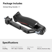 Регулируемая ручка SmallRig для DJI RS 2 / RSC 2 / RS 3 / RS 3 Mini Gimbal Handheld Stabilizer - 3028C