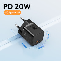 Зарядное устройство Baseus с USB-портом, 20 Вт, с поддержкой быстрой зарядки
