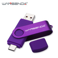 Флеш-накопитель USB из металла WANSENDA, 16-512 Гб, в ассортименте