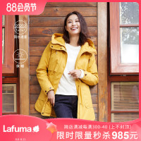 LAFUMA樂飛葉新品新雪麗女戶外服保暖棉服中長防水棉服連帽外套