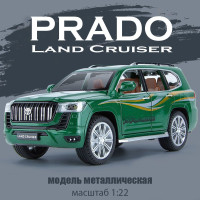 Модель автомобиля Toyota Land Cruiser Prado коллекционная металлическая игрушка масштаб 1:24 (зеленый)