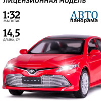 Машинка металлическая инерционная Автопанорама, коллекционная модель Toyota Camry со светом и звуком, 1:32/ открываются двери, капот, багажник, резиновые колеса