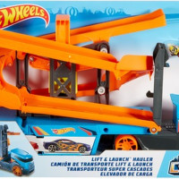 Игровой трек Mattel Hot Wheels City Грузовик-транспортер Крутой спуск, GNM62
