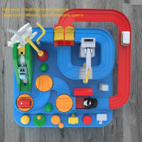 Интерактивный механический автотрек с машинками, настольная развивающая игра для детей от 3 лет, Rescue РТ 04