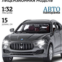 Машинка металлическая, инерционная Автопанорама, коллекционная модель Maserati Levante SUV, 1:32/ железная моделька, открываются двери, капот и багажник/ резиновые колеса