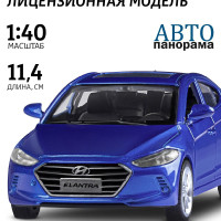 Машинка металлическая, инерционная Автопанорама, коллекционная модель Hyundai Elantra, 1:40/ открываются двери, резиновые колеса