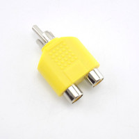 Y-образный разветвитель RCA, переходник с 1 штекера на 2 гнезда, для аудио и видео систем видеонаблюдения, D5