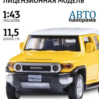 Машинка металлическая, инерционная Автопанорама, коллекционная модель Toyota FJ Cruiser, 1:43/ открываются двери, резиновые колеса