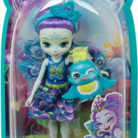 Кукла Mattel Enchantimals DVH87, FXM74, с питомцем, Пэттер Павлина и Флэп