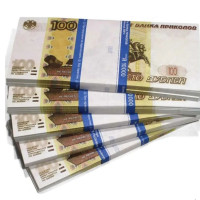 Сувенирные деньги/Фальшивые деньги Номинал 100 рублей 5 пачек.