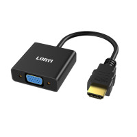 Кабель LORYI HDMI-VGA, 1080P, 60 Гц, позолоченный адаптер HDMI-VGA (штырь-гнездо) для компьютера, ноутбука, ПК, монитора, Xbox