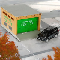 Парковка для машинок Технопарк Гараж с подъемными воротами и машинкой Lexus LX-570