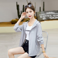 冰絲防曬衣女2023新款夏季時尚洋派連帽薄外套透氣短款高端防曬服