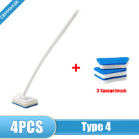 Настенная щетка для ванной комнаты с длинной ручкой