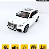 Mercedes Benz GLS 63 AMG Мерседес Бенц металлическая инерционная машинка 1:24 21 см с открывающимися дверьми, капотом и багажником, световыми и звуковыми эффектами