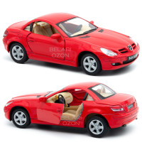 Машинка металлическая Kinsmart 1:32 Mercedes-Benz SLK Class (Мерседес-Бенц СЛК) KT5095D инерционная, двери открываются / Красный