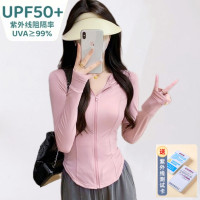 防曬衣女款夏季2023新款冰絲薄款修身開衫抗UV防曬服外套緊身