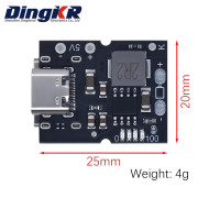 Защитная плата для зарядки литиевого аккумулятора, внешний дисплей USB для зарядного устройства «сделай сам» Type-C, USB, 5 В, 2 А, повышающий преобразователь, модуль питания