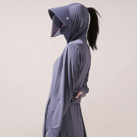 焦下魔戀長版防曬衣女夏季抗UV冰絲透氣戶外電動車全身防曬服