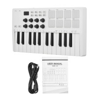 M-VAVE 25 клавиш, MIDI-клавиатура, портативная мини-USB MIDI-клавиатура с 25 чувствительными клавишами скорости, 8 кнопок, клавиатура, инструмент