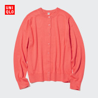 Uniqlo 女裝 圓領針織開衫(長袖外套 小外套夏) 454764 UNIQLO