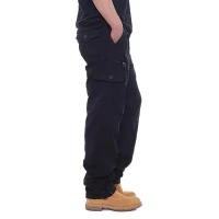 Простые мужские повседневные брюки с эластичной талией