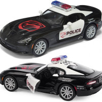 Машинка металлическая Kinsmart 1:36 2013 SRT Dodge Viper GTS инерционная, двери открываются / Полиция