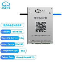 Батарея JKBMS SMART BMS 7S 8S 9S 10S 11S 13S 14S 17S 20S Active Balance 80A BMS Li-Ion LTO 18650, Аккумулятор Lifepo4 для хранения электровелосипеда