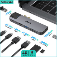 Док-станция USB C MOKiN 8 в 2 4K 60HZ - HDMI, USB3.0 5Gbps, PD 100W, SD/TF, TB3, RJ45 1000Mbps для MacBook Pro/Air M1 M2