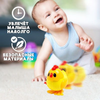 Игрушка для малышей заводная - Цыпленок Прыгающий - Развивающие игрушки от 1 года