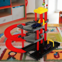 Парковка для машинок Технопарк гараж детский 3 этажа и 2 машинки в наборе