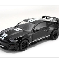 Машинка металлическая Ford Mustang Shelby GT500 1:18, Коллекционная модель машины для взрослых, Игрушечный автомобиль с звуковыми и световыми эффектами для детей, 27 см