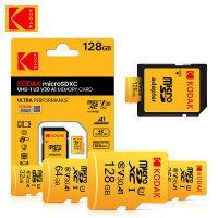 Оригинальная карта памяти KODAK 64 Гб 128 ГБ U3 4K Micro SD карта 32 Гб SDHC UHS-I C10 A1 V30 TF Trans Flash Microsd с адаптером