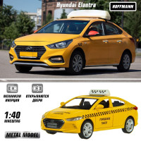 Машина металлическая HYUNDAI ELANTRA Taxi 1:40, Hoffmann / Детская инерционная игрушка для мальчиков / Коллекционная модель машинки для детей