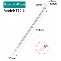 Электрические медные наконечники для паяльника T12, модель J02 B KU K для Hakko fx951, наборы для паяльной станции с сварочной головкой «сделай сам»