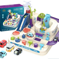 Детский интерактивный механический автотрек для мальчиков и девочек в подарок на новый год и день рождение