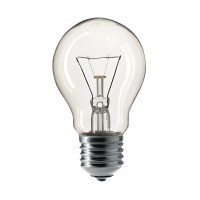 Лампа накаливания PHILIPS A55 CL E27, 60 Вт, грушевидная, прозрачная, колба d = 55 мм, цоколь E27, 354563 (цена за 1 ед.товара)