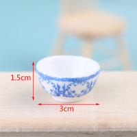 1 шт., миниатюрная стеклянная тарелка для кукольного домика, 40/55 мм, 1:12