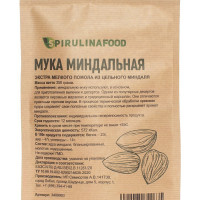 Мука миндальная экстра мелкого помола из цельного бланшированного миндаля Spirulinafood, 350 гр.