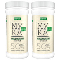 Мука без Муки, Отруби кондитерские пшеничные для снижения калорийности выпечки, 800 г (2 шт. по 400 г)