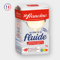 Мука пшеничная Francine (Франция) Fluide для жидкого теста без комков для блинов, вафель, соусов и для любой выпечки, без добавок, сорта T45, 1кг