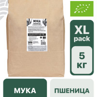 Мука ЧЁРНЫЙ ХЛЕБ пшеничная, французского сорта Т80, пакет 5 кг