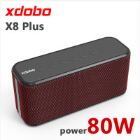 Беспроводной динамик XDOBO X8 Plus, Портативная колонка, мощность 80 Вт, BT5.0, 12 часов воспроизведения, звук Super Bass, TWS, водонепроницаемая IPX5 бумбокс