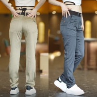 夏季薄款冰絲休閒褲男士潮牌百搭長褲速乾褲子男款時尚韓版運動褲