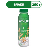 Йогурт питьевой АктиБио со злаками, 1,6%, 260 г