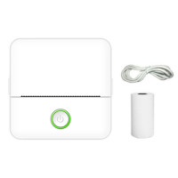 Bluetooth-совместимый карманный мини-принтер с USB-кабелем, принтер для фотоэтикеток BT4.0, беспроводной принтер для бумаги без чернил