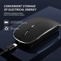 Беспроводная мышь с зарядкой USB и Type-C