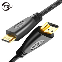 FSU Mini HDMI-совместимый кабель папа-папа 4K 1080P 3D