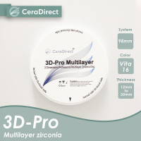 Ceradirect 3D Pro многослойная циркониевая открытая система (98 мм) для стоматологической лаборатории CAD/CAM